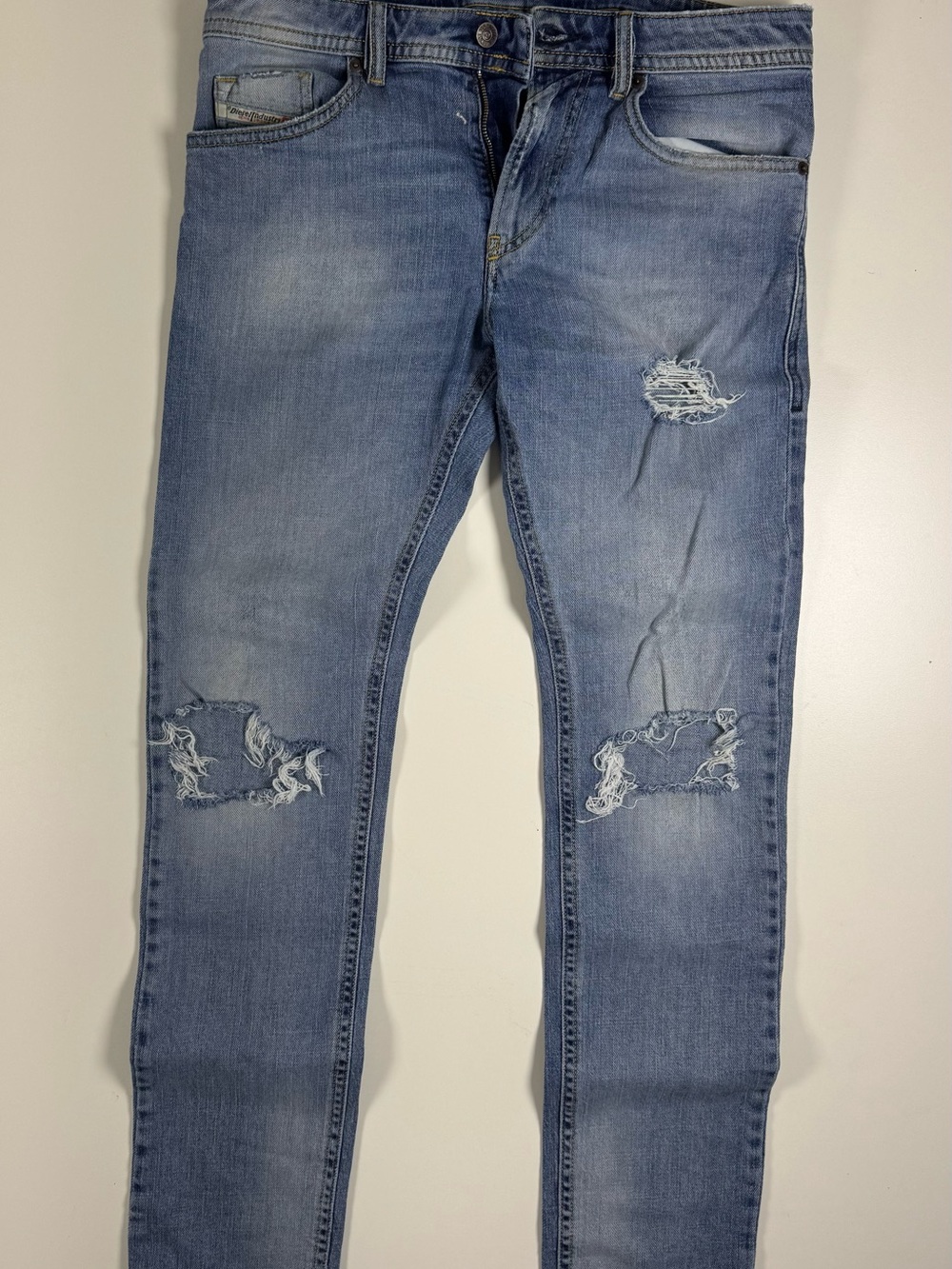 Diesel Light Blue Slim Ripped Men's Jeans